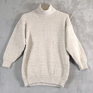 Vintage No Saints basket weave mock neck sweater size M/L